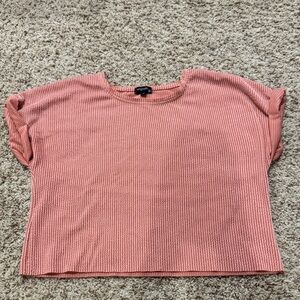 Dry Goods boutique Originality cropped ribbed short-sleeve top